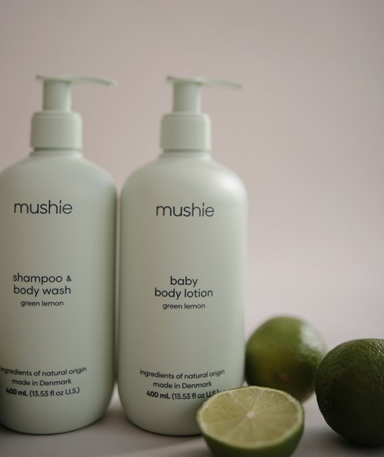 Mushie Szampon i żel do mycia ciała dla niemowląt Green Lemon 400