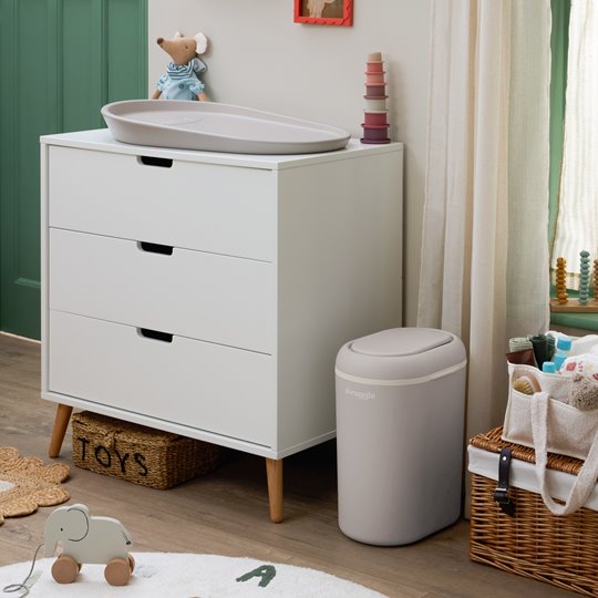 Shnuggle Kosz na Pieluchy Eco-Touch Taupe