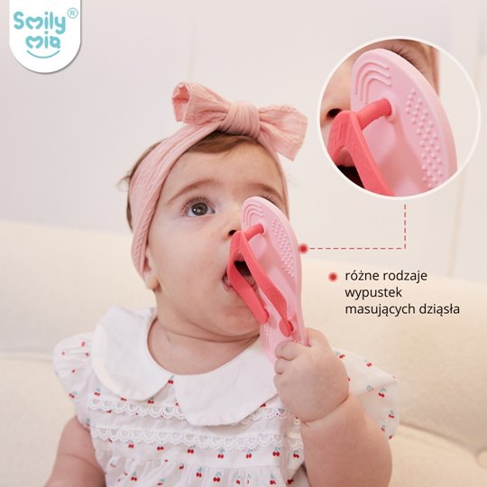 Smily Mia Gryzak dla Niemowlaka Klapek Pink