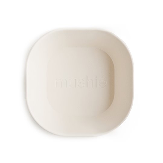 Mushie Miseczki dla dzieci kwadratowe 2-pak Ivory