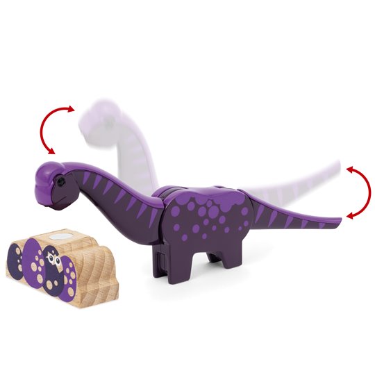 BRIO World Kolejka Drewniana Zestaw z Dinozaurami Dino Przygoda