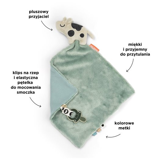 Done by Deer Kocyk Przytulanka dla Niemowlaka Świnka Dotti Blue
