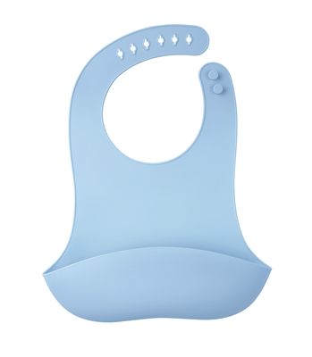 Zdjęcie Mombella Silikonowy Śliniak z Kieszonką 3D Light Blue