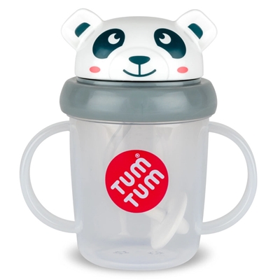 Zdjęcie Tum Tum Bidon ze Słomką dla Dzieci Panda Pip 200ml - Seria 3.