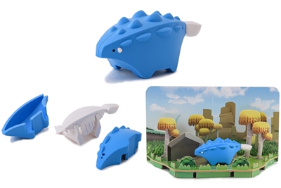 Zdjęcie Halftoys Magnetyczny Składany Dinozaur Ankylozaur z Makietą