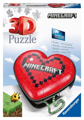 Zdjęcie Ravensburger Puzzle 3D Serce Minecraft 54 el.
