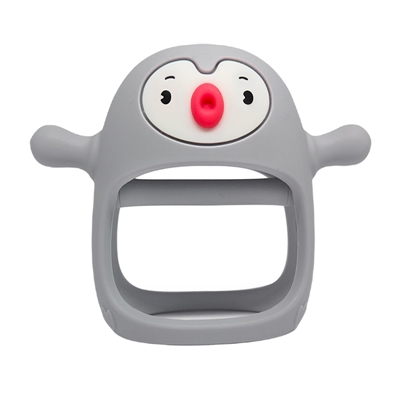 Zdjęcie Smily Mia Gryzak Silikonowy Pingwin Buddy Light Grey