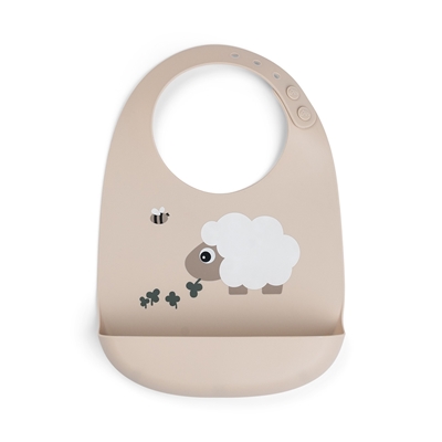 Zdjęcie Done by Deer Śliniak Silikonowy z Kieszonką Owieczka Sheepy Sand
