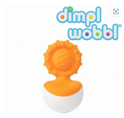 Zdjęcie Fat Brain Toy Bąbelki Dimpl Gryzak Wańka Wstańka Pomarańczowy