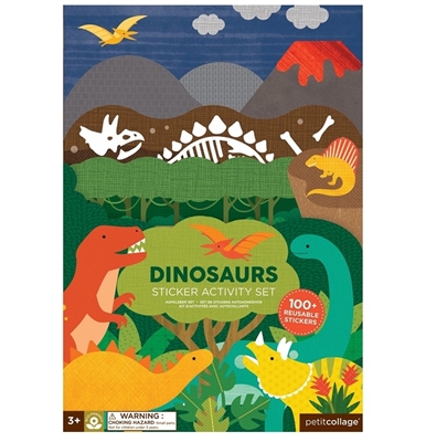 Zdjęcie Petit Collage Naklejki z Planszą Dinozaur