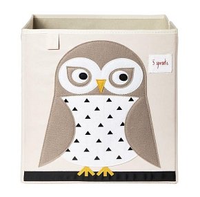 3 Sprouts Pudełko na Zabawki Sowa