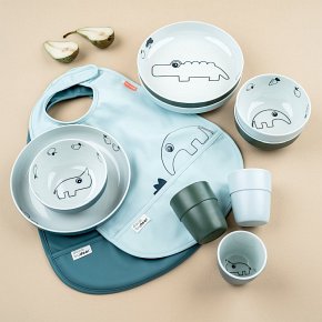 Done by Deer Yummy Talerz 3 szt. Blue