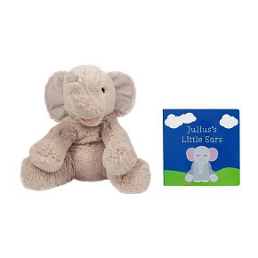 Pearhead Zestaw Prezentowy Książeczka dla Dzieci i Pluszowy Słoń
