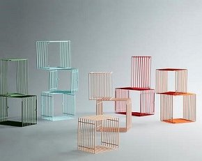 Done by Deer Półka Metalowa Wire Szara 2sz