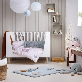 Done by Deer Sea Pościel Niemowlęca GOTS Blue 70x100/40x45 cm