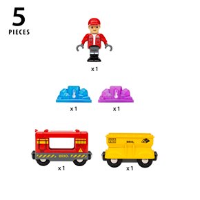 BRIO World Pociąg Towarowy z Kamieniami Zmieniającymi Kolor i Mas