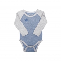 Juddlies Organic Raglan Body Blue XS