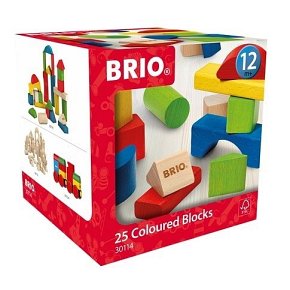 BRIO Kolorowe Drewniane Klocki 25 el.