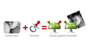 Mombella Gryzak Grzybek Mushroom Grey