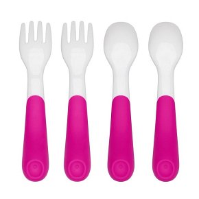OXO Sztućce Plastikowe 12m+ Pink 4 szt