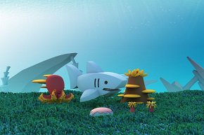 Halftoys Magnetyczny Składany Rekin z Makietą