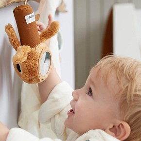 Done by Deer Grzechotka Piszczek z Lusterkiem Jelly Blue