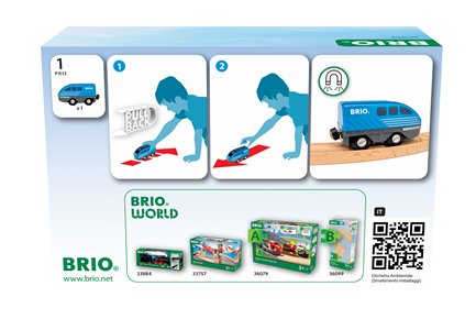 BRIO World Pociąg Pull Back do Kolejki Drewnianej