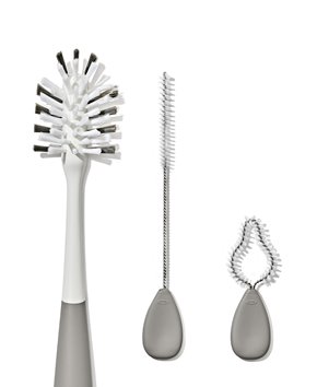 OXO tot Szczotka do Mycia Butelek z Akcesoriami Pebble