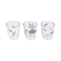 Done by Deer Kubek dla Dziecka Mini Glass - 3szt Sea Blue