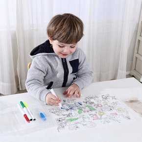 Mombella Podkładka na Stół + Mazaki ZOO