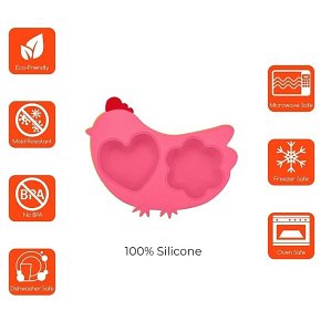 Innobaby Pojemnik Silikonowy Chicken Pink