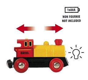 BRIO World Lokomotywa na Baterie Żółta