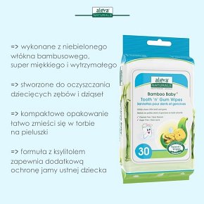 Aleva Bambusowe Chusteczki do Ząbków 30szt - data: 29.05.2025
