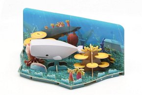 Halftoys Magnetyczny Składany Wieloryb Kaszalot z Makietą