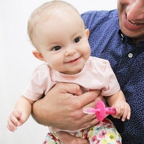 ZoLi Chubby Gummy Gryzak Pink White 2 szt