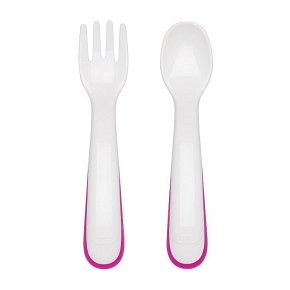 OXO Sztućce Plastikowe w Etui 12m+ Pink