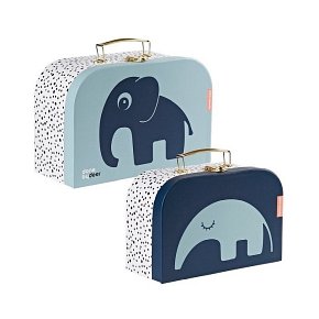 Done by Deer Zestaw Walizek 2 szt Blue