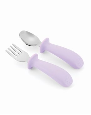 Skip Hop Sztućce dla Dzieci Widelec i Łyżeczka Purple Besties Squ