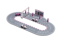 Kids Concept Drewniany Tor Wyścigowy Pink