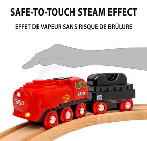 BRIO Word Zestaw z Kolejką na Parę na Baterie