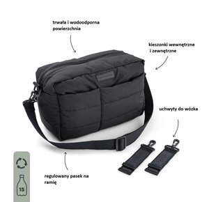 Done by Deer Torba do Wózka Pikowana Black