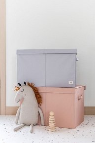 3 Sprouts Pudełko Zamykane Recycled Solid Light Grey