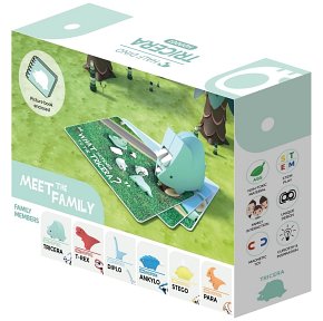 Halftoys Magnetyczny Składany Dinozaur Triceratops z Książeczką