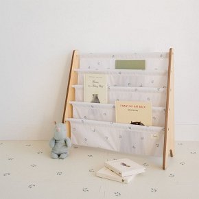 3 Sprouts Stojak na Książki Recycled Blueberry Ivory