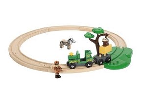 BRIO World Kolejka Drewniana Safari 17el.