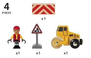 BRIO World Zestaw Roboty Drogowe z Walcem