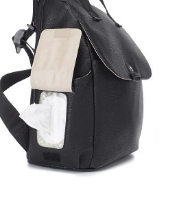 Babymel Torba Plecak Robyn Black Eko Skóra