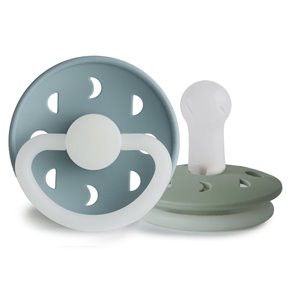 FRIGG Moon Phase Smoczek uspokajający na noc 2-pak - silikon, roz