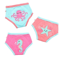 Zoocchini Majtki Treningowe Dziewczęce Ocean Gals 2-3 Lata 3 szt.