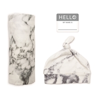 Lulujo Zestaw Kocyk + Czapka Marble